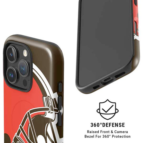 NFL Cleveland Browns Large Logo iPhone 16 Pro Magsafe Impact Case